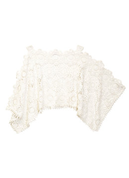 ALE BY ALESSANDRA WHITE SANDS LACE CROP TOP clothing tops
