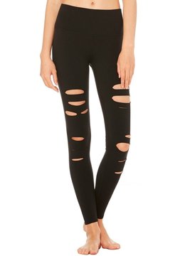 ALO HIGH WAIST RIPPED WARRIOR LEGGING