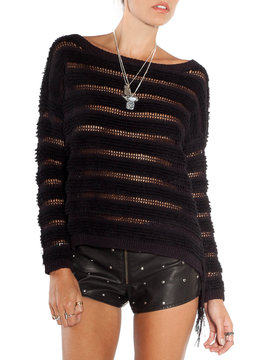 AMUSE SOCIETY KEIARA FRINGE SWEATER
