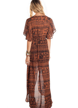 AMUSE SOCIETY RAIN DEEP V DRESS clothing dresses