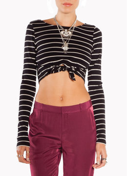 AMUSE SOCIETY RENE STRIPE CROP TOP