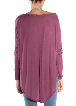 AMUSE SOCIETY RILEY DRAPEY L/S TOP clothing tops