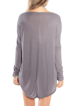 AMUSE SOCIETY RILEY DRAPEY L/S TOP clothing tops