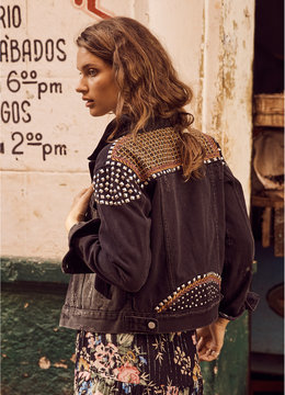 AUGUSTE THE LABEL STARGAZER DENIM JACKET clothing sweaters/jackets