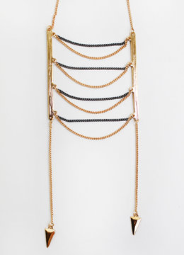 BEACH SPECIALS LONG TRIANGLE DANGLE NECKLACE accessories jewelry