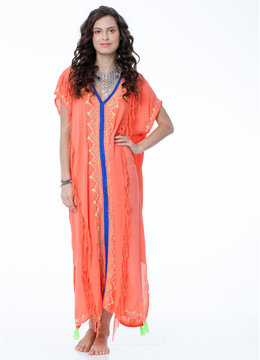 BEACH FEVER NEON INDIAN LONG KAFTAN