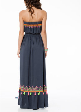 BEACH FEVER NEON INDIAN MAXI DRESS clothing dresses