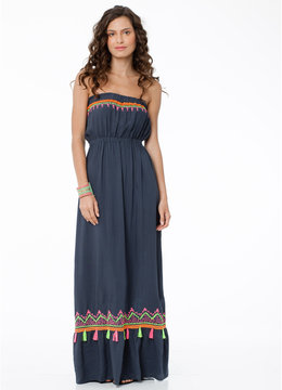 BEACH FEVER NEON INDIAN MAXI DRESS clothing dresses