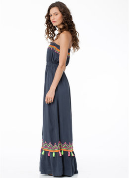 BEACH FEVER NEON INDIAN MAXI DRESS clothing dresses