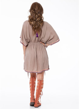 BEACH FEVER NEON INDIAN TUNIC swim cover ups
