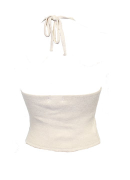 BEACH FEVER TAUPE HALTER TOP clothing tops