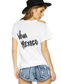 BEACH RIOT VIVA MEXICO RIPPED TEE clothing tops