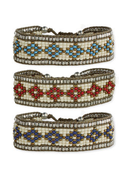 BEACH SPECIALS CREAM AND COLOR PULL BRACELET