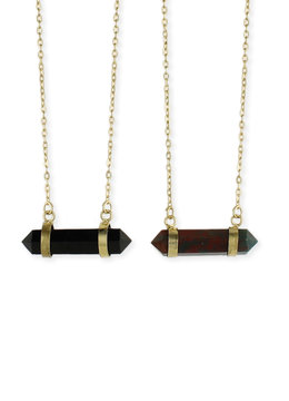 BEACH SPECIALS CRYSTAL 2 BAR CHAIN NECKLACE