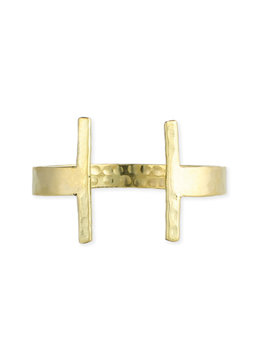 BEACH SPECIALS GOLD DOUBLE BAR CUFF