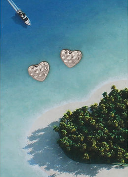 BEACH SPECIALS HEART POST EARRINGS