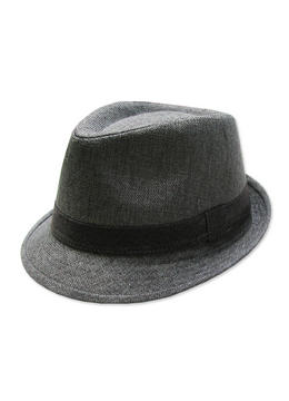 DOWNTOWN STYLE LINEN BANDED FEDORA accessories hats