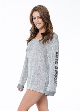 BEACH SPECIALS LOVE MUSIC BOYFRIEND SWTR clothing tops