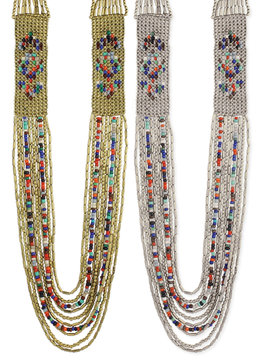 BEACH SPECIALS METAL AND BEAD LONG NECKLACE accessories jewelry