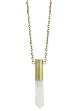 BEACH SPECIALS QUARTZ BULLET NECKLACE accessories jewelry