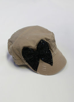 BEACH SPECIALS SEQUIN BEADED RIBBON BOW CADET