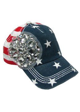 BEACH SPECIALS USA BLING BASEBALL CAP