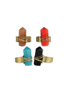 BEACH SPECIALS WIRE WRAP CRYSTAL RING accessories jewelry