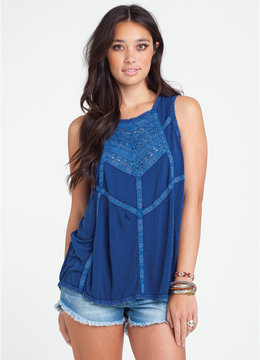 BILLABONG LOVELY MOONS KNIT MUSCLE TANK clothing tops