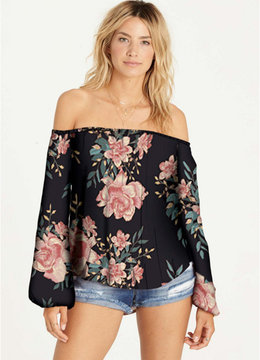 BILLABONG MI AMOR OFF SHOULDER TOP