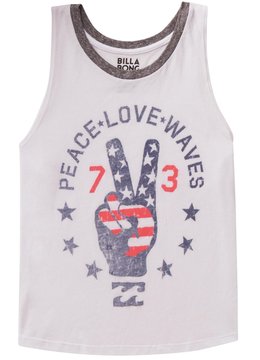 BILLABONG PEACE LOVE WAVES MUSCLE TANK clothing tops
