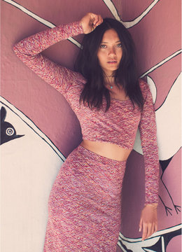 BILLABONG SHINING THROUGH PRINTED CROP TOP