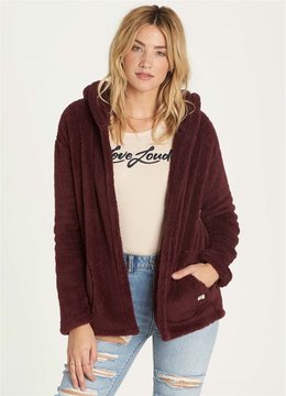BILLABONG STAY COZY HOODED SHERPA JACKET