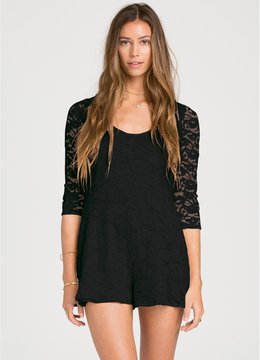 BILLABONG SWEET FIX LACE ROMPER clothing rompers/jumpsuits