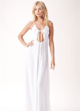 BLUE LIFE WHITE CREPE ROPE DRESS