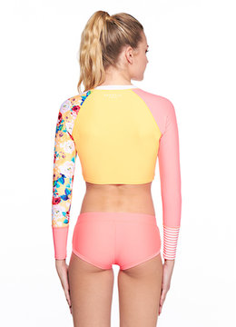 BREATHE BY BODY GLOVE SANCTUARY SWIM CROP TOP swim rashguards