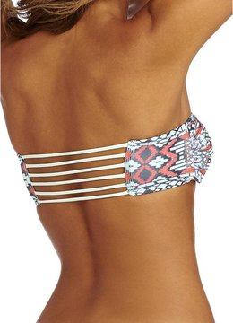 CA by VITAMIN A WANDERLUST KARLIE BEADED BANDEAU TOP swim separates