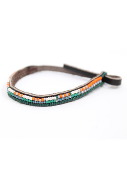 CHAN LUU SINGLE LEATHER EMBROD BRACELET accessories jewelry