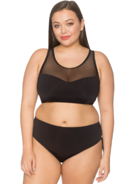 CURVE BY SUNSETS BLACK HAVANA HIGH NECK TOP