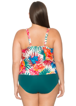 CURVE BY SUNSETS FIJI FLORAL ICONIC TWIST TANKINI swim separates