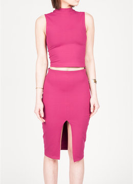 DONNA MIZANI CROPPED MOCK TOP