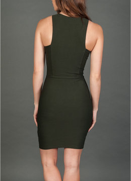 DONNA MIZANI FRONT PANEL MINI DRESS clothing dresses