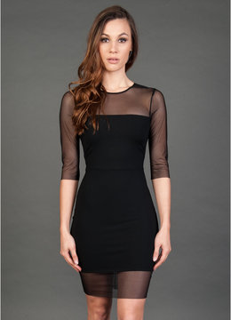 DONNA MIZANI HALF SLEEVE MINI DRESS