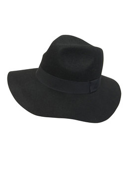 DOWNTOWN STYLE FELT RIBBON FLOPPY HAT accessories hats