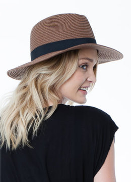 DOWNTOWN STYLE WIDE BRIM PANAMA FEDORA accessories hats