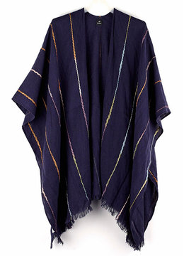 ECHO DESIGN RUANA ROVING STRIPES