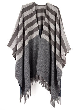 ECHO DESIGN SOFT STRIPE RUANA clothing sweaters/jackets