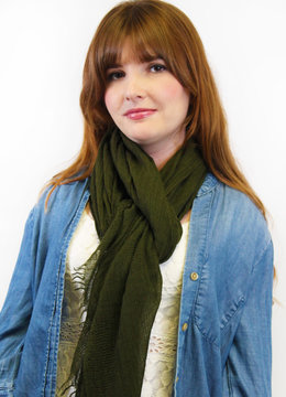 ECHO DESIGN TEXTURED LATTICE CIRCLES WRAP accessories scarves