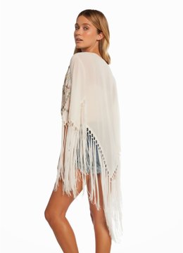 ELAN FRINGE KIMONO clothing tops