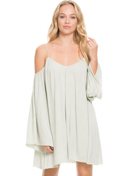 ELAN LONG SLEEVE COLD SHOULDER DRESS