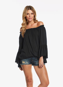 ELAN OFF SHLDR FLOWY SLV TOP clothing tops